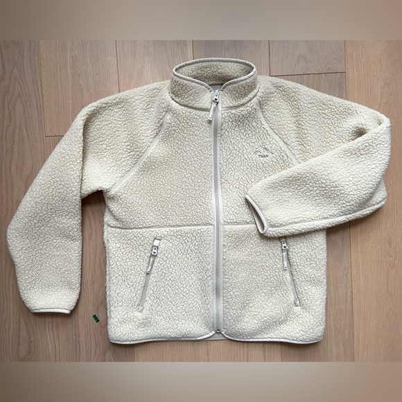 TNA Tops - TNA Aritzia Bigfoot Polar Zip-Up color: mullein